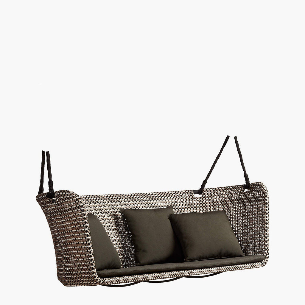 Virasat Three Seater Hanging Swing Without Stand For Balcony, Garden Swing (Brown, Light Brown, White)-VIRASAT FURNITURE & FURNISHING
