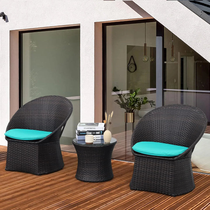 Virasat Carreon Outdoor Patio Seating Set 2 Chairs and 1 Table Set