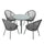 Virasat Outdoor Patio Seating Set 4 Chairs and 1 Table Set (Grey)-VIRASAT FURNITURE & FURNISHING