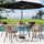 Virasat Outdoor Patio Seating Set 4 Chairs and 1 Table Set (Tan + Black)-VIRASAT FURNITURE & FURNISHING