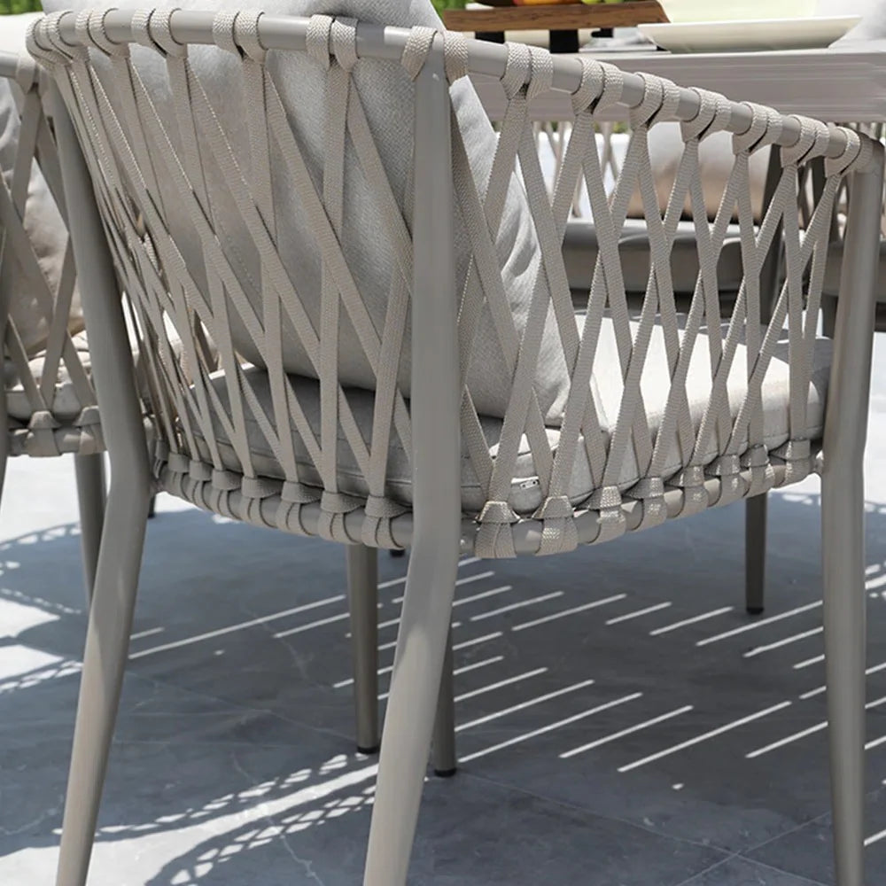 VIRASAT FURNITURE AYLA OUTDOOR PATIO SEATING SET 2 CHAIRS AND 1 TABLE SET (BEIGE)