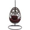 Virasat Single Seater Hanging Swing With Stand For Balcony, Garden Swing (Dark Brown)-VIRASAT FURNITURE & FURNISHING