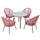 Virasat Patio Seating Set 4 Chairs and 1 Table Set (Light Red)-VIRASAT FURNITURE & FURNISHING