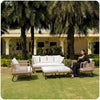 VIRASAT FURNITURE OUTDOOR ROPE SOFA SET 7-SEATER WITH 2 OTTOMANS (TAN)
