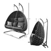 Virasat Double Seater Hanging Swing With Stand For Balcony, Garden Swing (Silk Grey) Braid & Rope-VIRASAT FURNITURE & FURNISHING