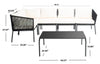 Virasat Outdoor Garden Balcony Sofa Set 5 Seater and 1 Center Table Set, Braid & Rope (Grey)-VIRASAT FURNITURE & FURNISHING