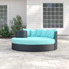 Virasat Outdoor Poolside Sunbed With Cushion Daybed (Black)-VIRASAT FURNITURE & FURNISHING