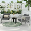 VIRASAT FURNITURE 3-Piece Outdoor Rope Patio Furniture Set with Cushions & Center Table – Beige