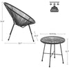 Virasat Outdoor Patio Seating Set 2 Chairs and 1 Table Set (Dark Grey)-VIRASAT FURNITURE & FURNISHING