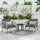 VIRASAT FURNITURE 3-Piece Outdoor Rope Patio Furniture Set with Cushions & Center Table – Beige