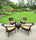 Virasat  Outdoor Patio Seating Set 4 Chairs and 1 Table Set (Brown)