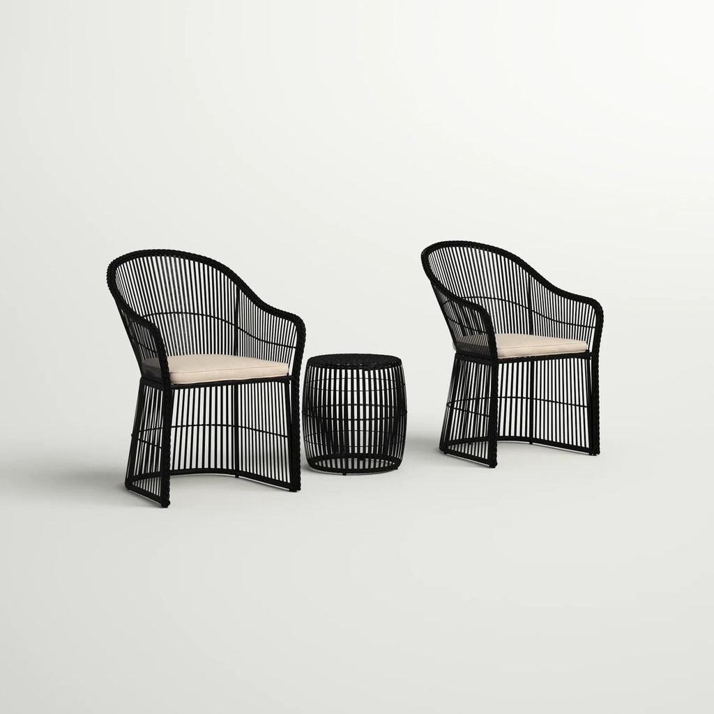 Virasat  Outdoor Patio Seating Set 2 Chairs 1 Table