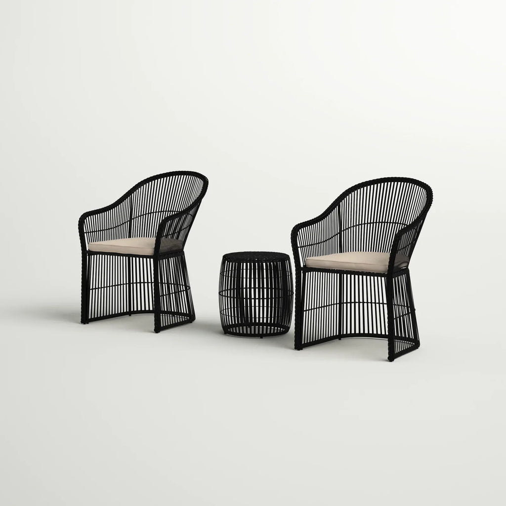 Virasat  Outdoor Patio Seating Set 2 Chairs 1 Table
