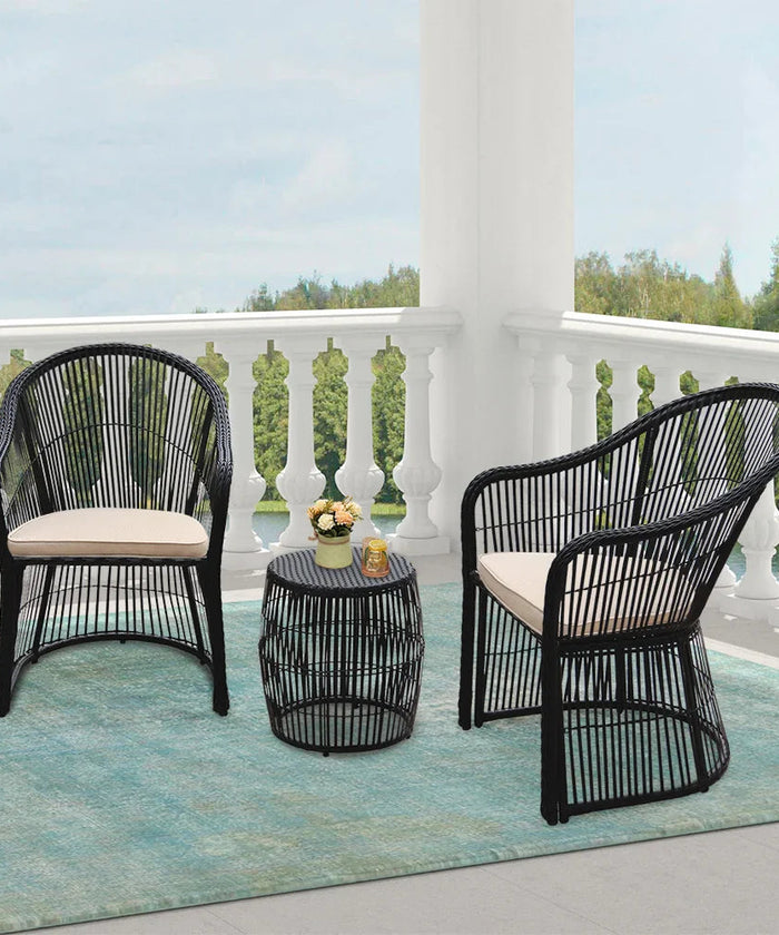 Virasat  Outdoor Patio Seating Set 2 Chairs 1 Table