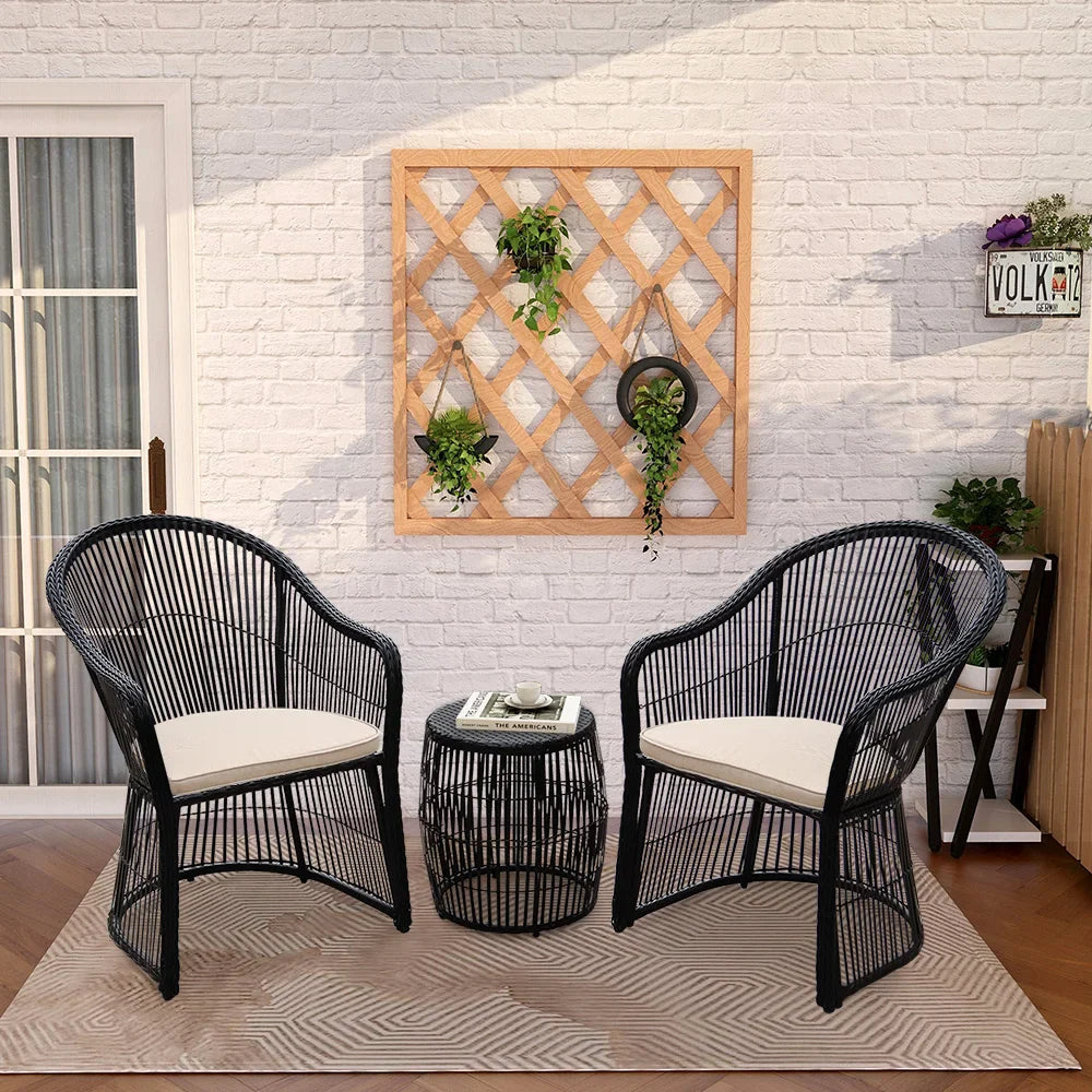 Virasat  Outdoor Patio Seating Set 2 Chairs 1 Table