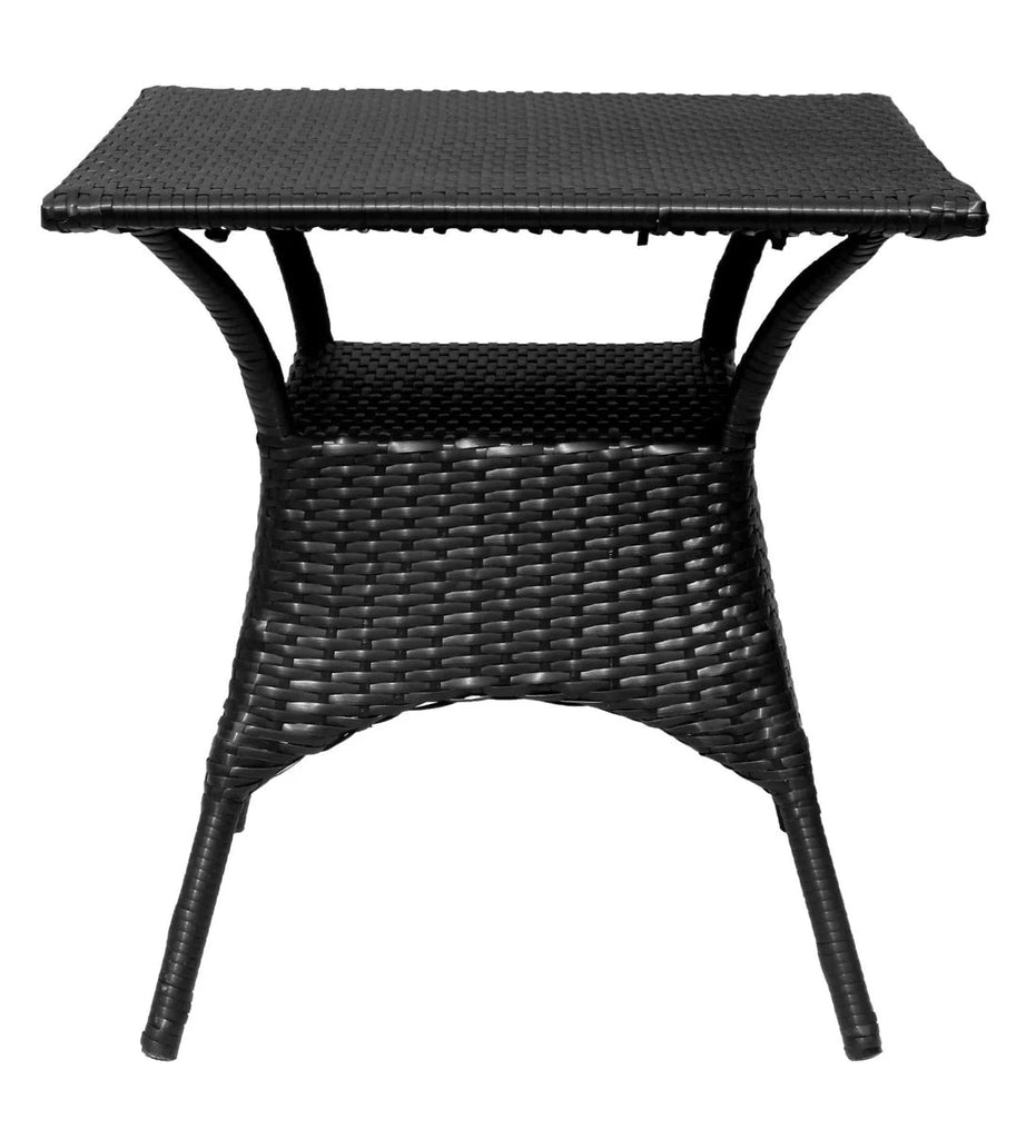 Virasat  Outdoor Patio Seating Set 2 Chairs and 1 Table Set Black