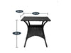 Virasat  Outdoor Patio Seating Set 2 Chairs and 1 Table Set Black