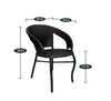 Virasat  Outdoor Patio Seating Set 2 Chairs and 1 Table Set Black