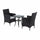 Virasat  Outdoor Patio Seating Set 2 Chairs 1 Table Black