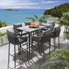 Virasat  Outdoor Patio Bar Set 6 Chairs and 1 Table Set Braided & Rope