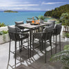 Virasat  Outdoor Patio Bar Set 6 Chairs and 1 Table Set Braided & Rope