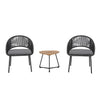 VIRASAT FURNITURE 3 Piece Garden Outdoor Rope Patio Set