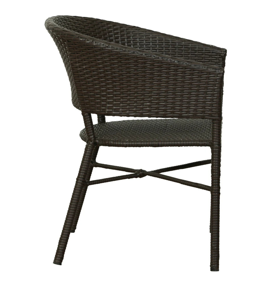Virasat Outdoor Patio Seating Set 2 Chairs and 1 Table Set (Brown)-VIRASAT FURNITURE & FURNISHING