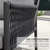 Virasat Outdoor Sofa Set 2 Seater, 2 Single Seater and 1 Center Table Set (Grey) Braided & Rope-VIRASAT FURNITURE & FURNISHING