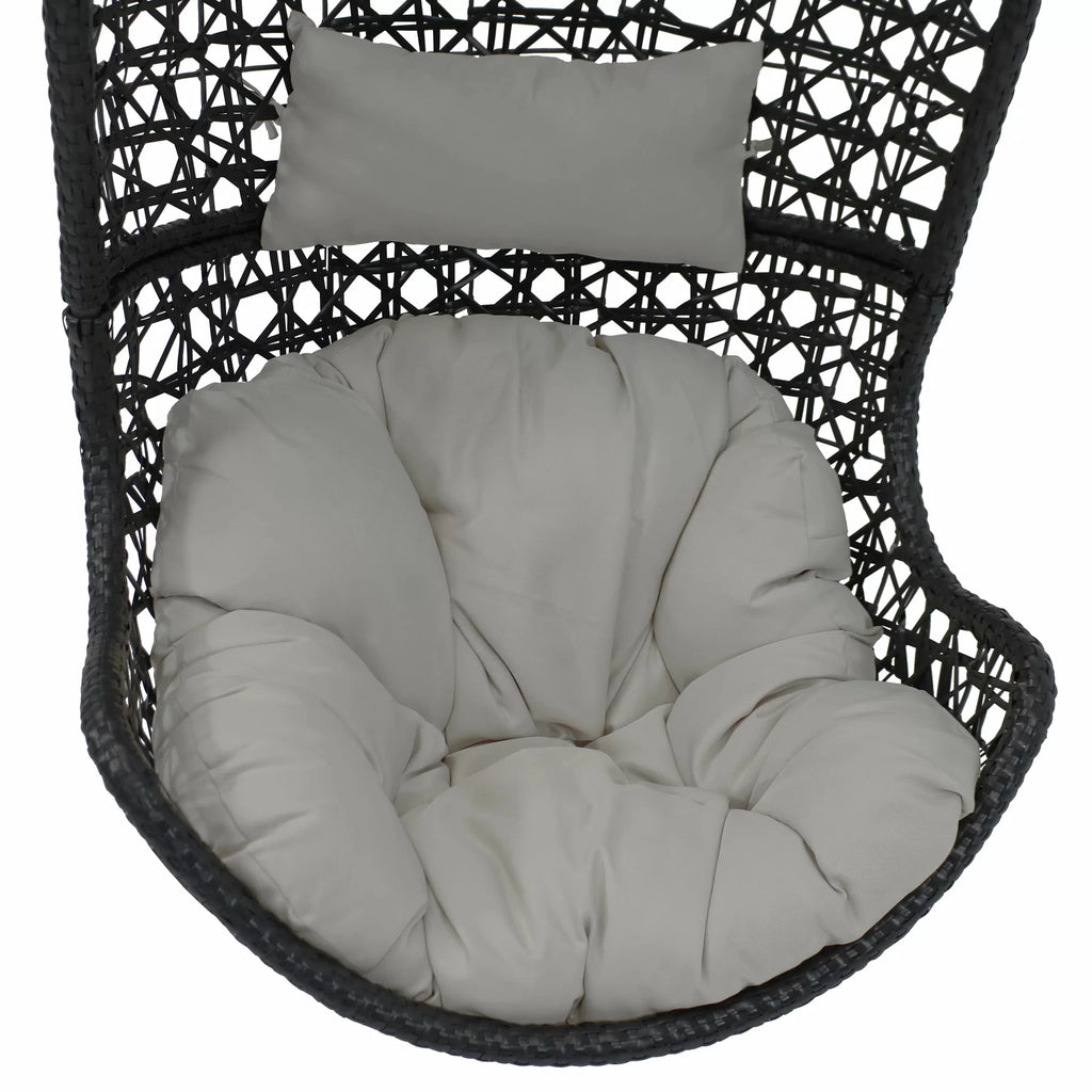 Virasat Single Seater Hanging Swing Without Stand For Balcony, Garden Swing (Black)-VIRASAT FURNITURE & FURNISHING