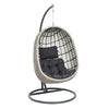 Virasat Single Seater Hanging Swing With Stand For Balcony, Garden Swing (Grey)-VIRASAT FURNITURE & FURNISHING