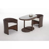 Virasat Outdoor Patio Seating Set 2 Chairs and 1 Table Set Brown-VIRASAT FURNITURE & FURNISHING