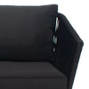 VIRASAT FURNITURE 6 SEATER L-SHAPE OUTDOOR BLACK ROPE SOFA SET