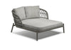 Virasat Outdoor Poolside Sunbed With Cushion Daybed Braided & Rope-VIRASAT FURNITURE & FURNISHING