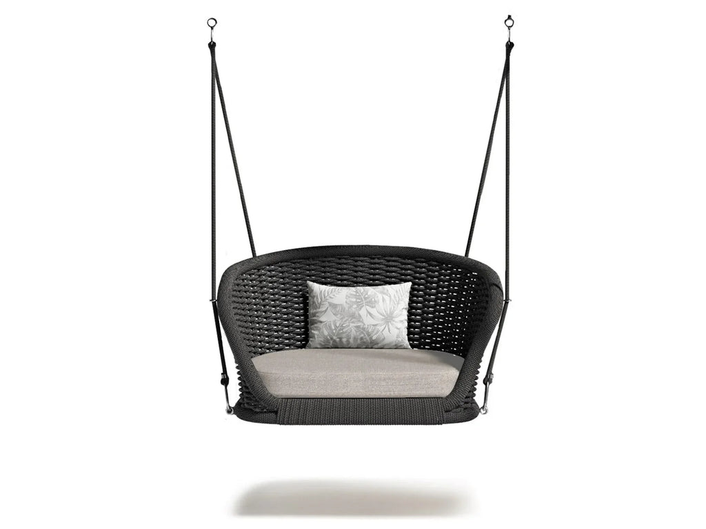 Virasat Single Seater Hanging Swing Without Stand For Balcony, Garden Swing (Black)-VIRASAT FURNITURE & FURNISHING