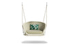 VIRASAT FURNITURE SINGLE SEATER HANGING SWING WITHOUT STAND FOR BALCONY & GARDEN SWING (CREAM) BRAIDED & ROPE
