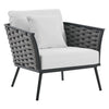 VIRASAT FURNITURE Outdoor Rope 3-Piece Patio Set With Wooden Top Table