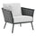 VIRASAT FURNITURE Outdoor Rope 3-Piece Patio Set With Wooden Top Table