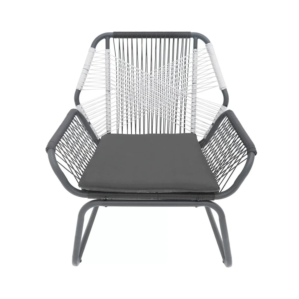 VIRASAT FURNITURE Outdoor Rope Double Tone 3-Piece Patio Set