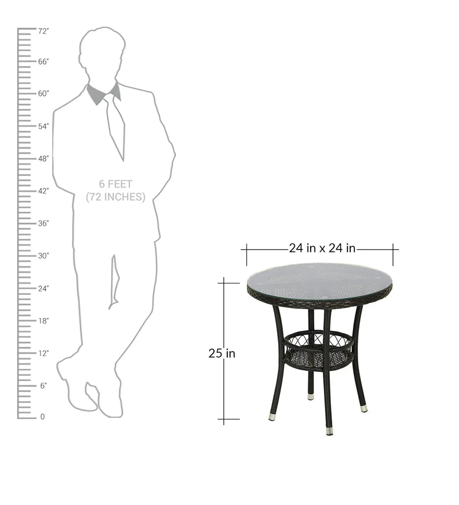 Virasat Outdoor Patio Seating Set 2 Chairs and 1 Table Set (Black)-VIRASAT FURNITURE & FURNISHING