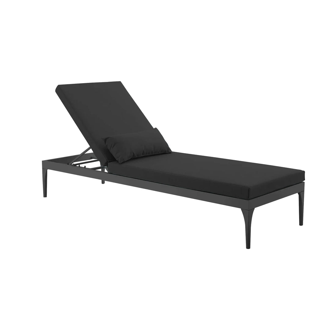 Virasat Disla Outdoor Swimming Poolside Lounger (Black) Set of 2