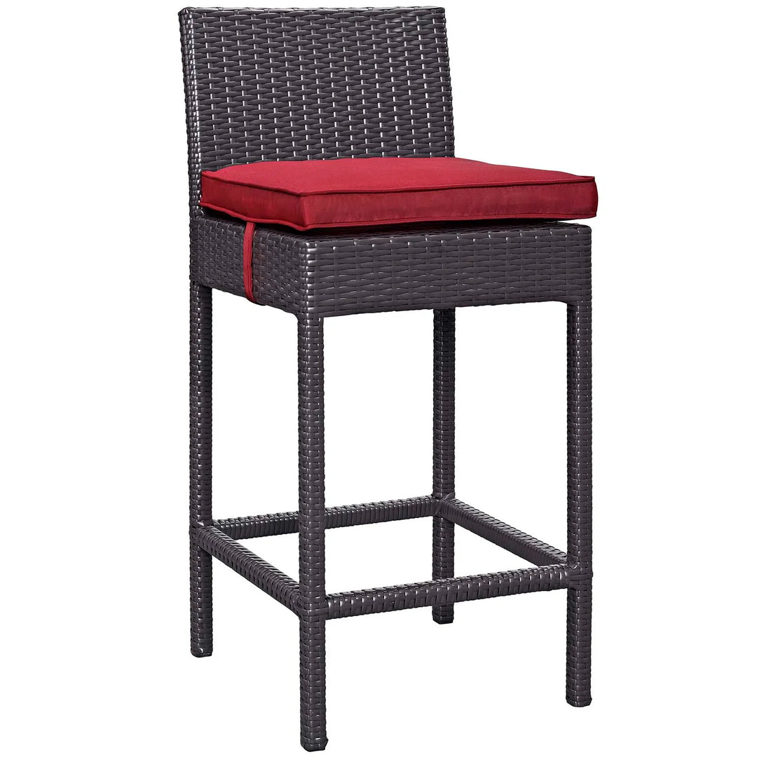 Virasat Lomeo Outdoor Patio Bar Sets 4 Chairs and 1 Table (Dark Brown)