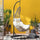VIRASAT FURNITURE ANASTASIO SINGLE SEATER HANGING SWING WITH STAND FOR BALCONY & GARDEN SWING (SEA SHELL)