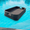 Virasat Luxury Floating Serving Tray For Swimming Pool - Brown (Rectangle)-VIRASAT FURNITURE & FURNISHING