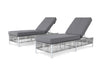 Virasat Outdoor Swimming Poolside Lounger Set of 2 Grey-VIRASAT FURNITURE & FURNISHING