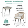 VIRASAT FURNITURE Outdoor Wicker 3-Piece Patio Set