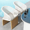 Virasat Outdoor Patio Seating Set 4 Chairs and 1 Table Set (Tan + White)-VIRASAT FURNITURE & FURNISHING