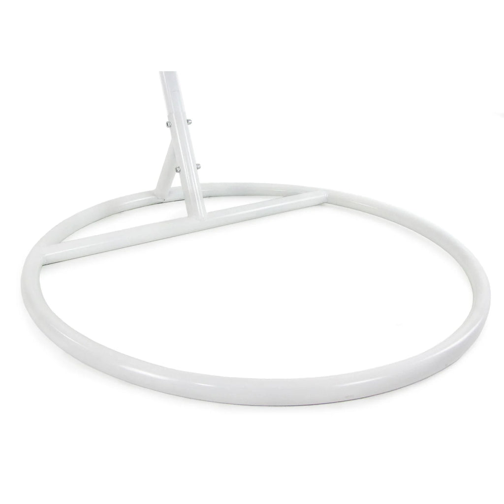 Virasat Single Seater Hanging Swing With Stand For Balcony, Garden Swing (White)-VIRASAT FURNITURE & FURNISHING