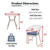 VIRASAT FURNITURE 3-Piece Outdoor Rattan Wicker Patio Set