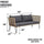 VIRASAT FURNITURE 2 SEATER PIECE OUTDOOR ROPE LOVESEAT SOFA