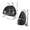 Virasat Three Seater Hanging Swing With Stand For Balcony, Garden Swing (Silk Grey) Braid & Rope-VIRASAT FURNITURE & FURNISHING